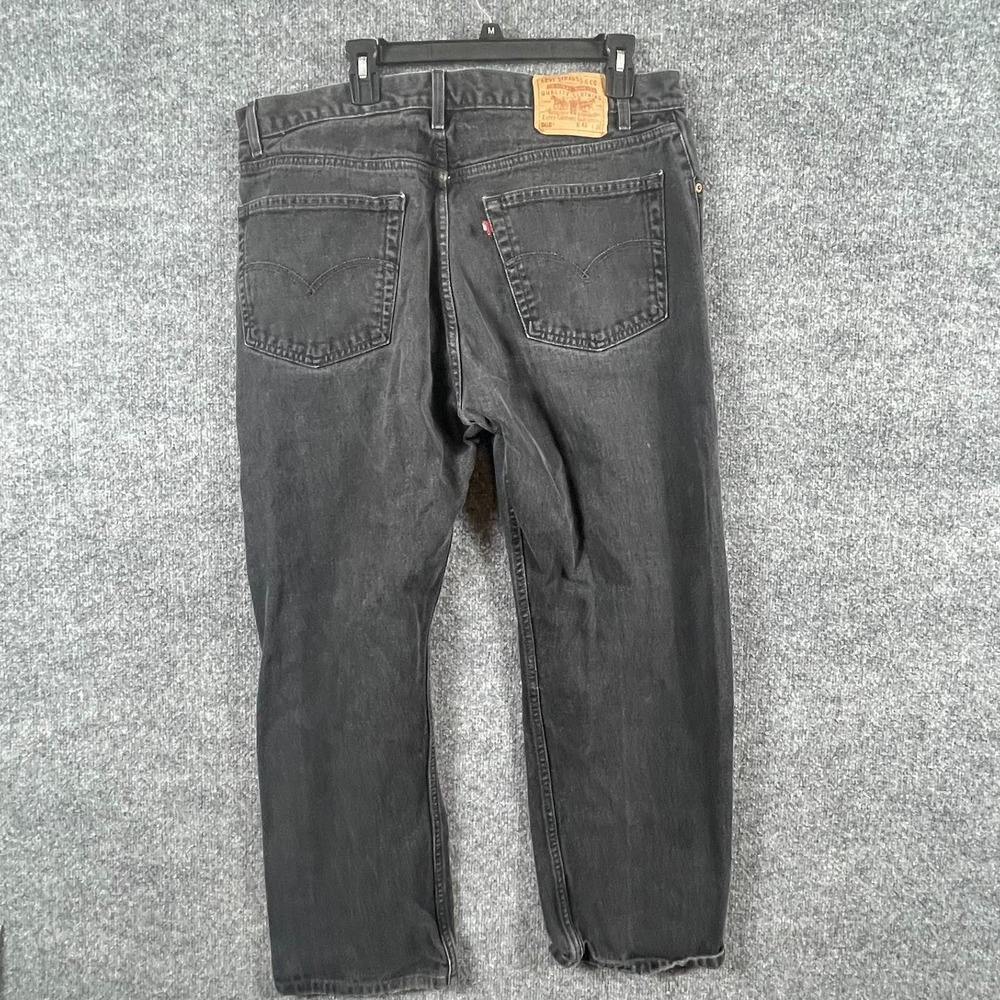 VTG Levis Jeans Mens 40x30 Actual 38x30 Black Regular Fit Red Tab Straight Leg - Picture 14 of 16